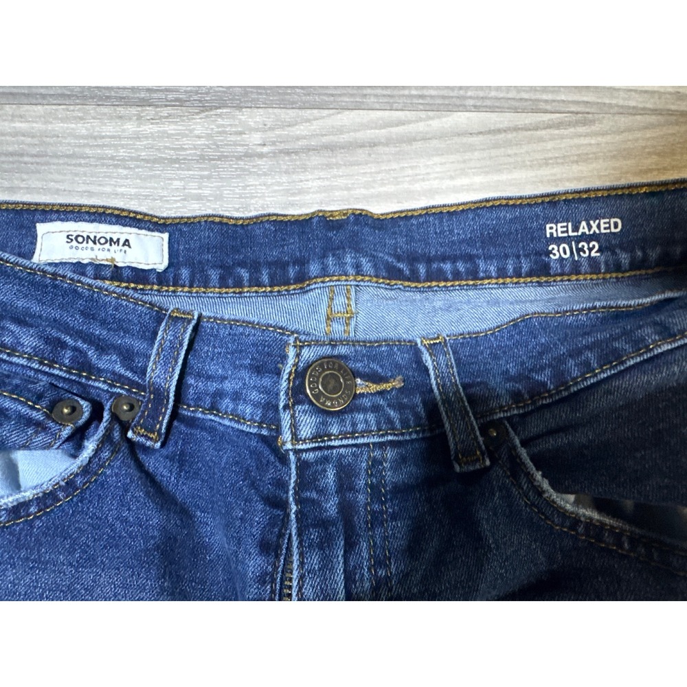 Sonoma Goods For Life Relaxed Fit Jeans Medium Wash Blue Denim 30x32 - Picture 5 of 5